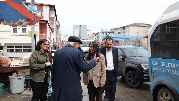 Ağrı'da Eş Başkanlar Yol ve Kaldırım Çalışmalarını Yerinde İnceledi
