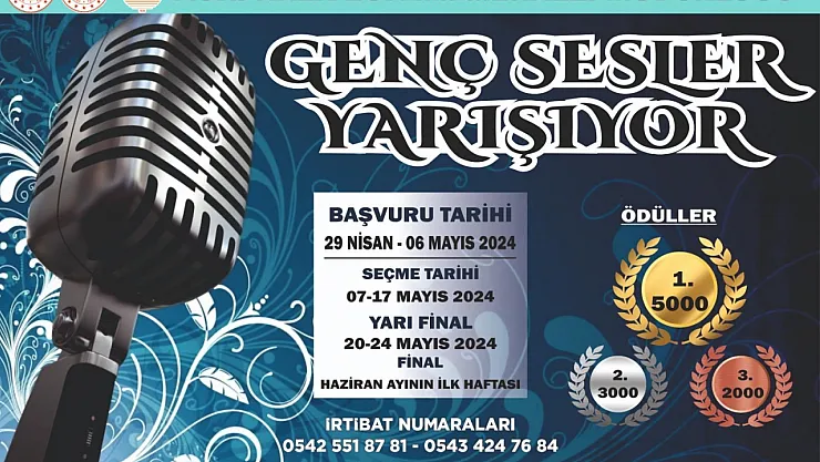 Ağrı'da Genç Sesler Yarışıyor'da başvurular devam ediyor