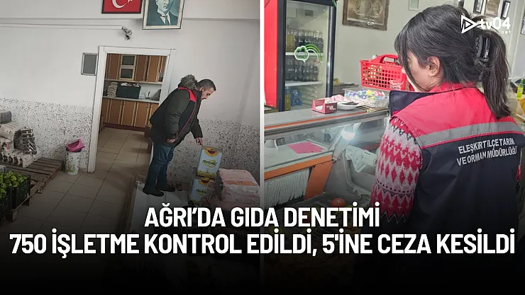 Ağrı'da Gıda Denetimi: 750 İşletme Kontrol Edildi, 5'ine Ceza Kesildi