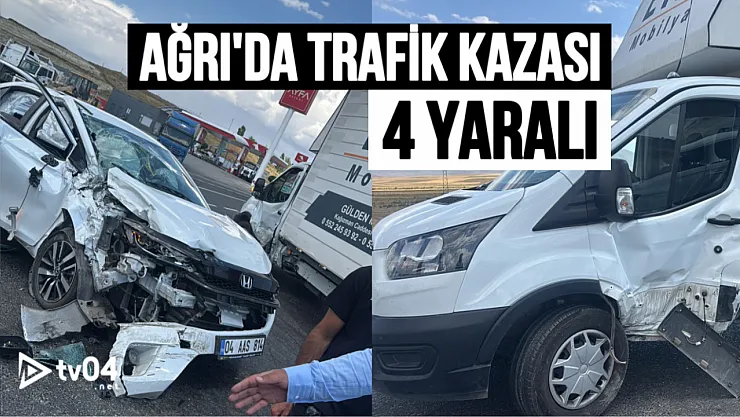 Ağrı'da Hayvan Borsası Yakınlarında Trafik Kazası: 4 Kişi Yaralandı