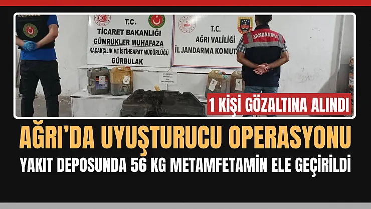 Ağrı'da Jandarma ve Gümrük Operasyonu: Tırın Yakıt Deposunda 56 Kilo Sıvı Metamfetamin Ele Geçirildi