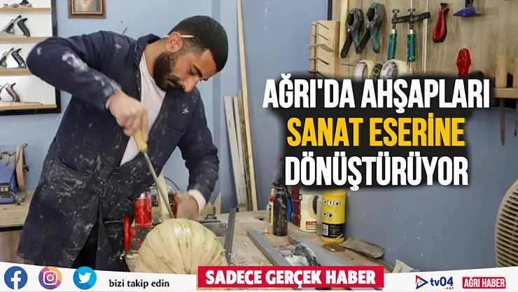 Ağrı'da merak saldığı bağlamanın her bir telini titizlikle işliyor