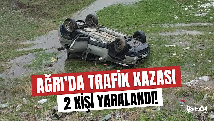 Ağrı'da sağanak yağış kaza getirdi: 2 yaralı