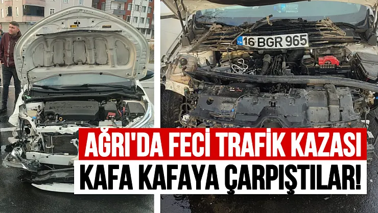 Ağrı'da Trafik Kazası: Ümmü Eyüp Kız Yurdu Yakınlarında Kafa Kafaya Çarpışma