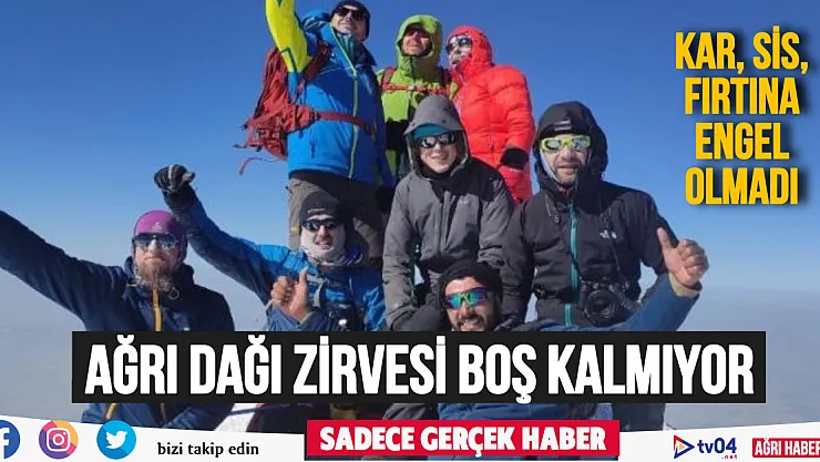 Ağrı Dağının zirvesi boş kalmıyor