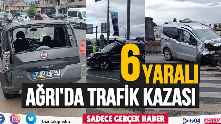 Ağrı Küpkıran Kavşağı'nda trafik kazası: 6 yaralı