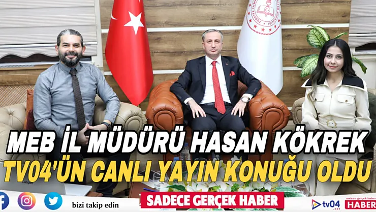 Ağrı MEB İl Müdürü Kökrek, Gazeteci Güneş'in canlı yayın konuğu oldu