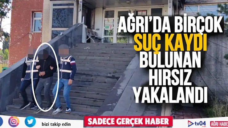 Ağrı'da birçok suç kaydı bulunan hırsız yakalandı