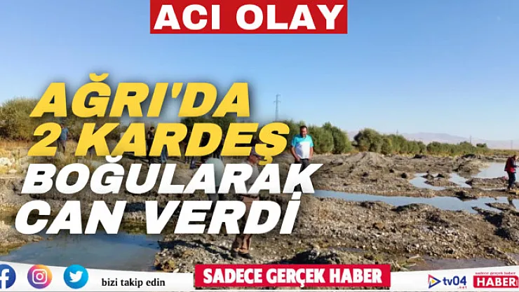 Ağrı'da dereye giren kardeşlerin cansız bedenine ulaşıldı
