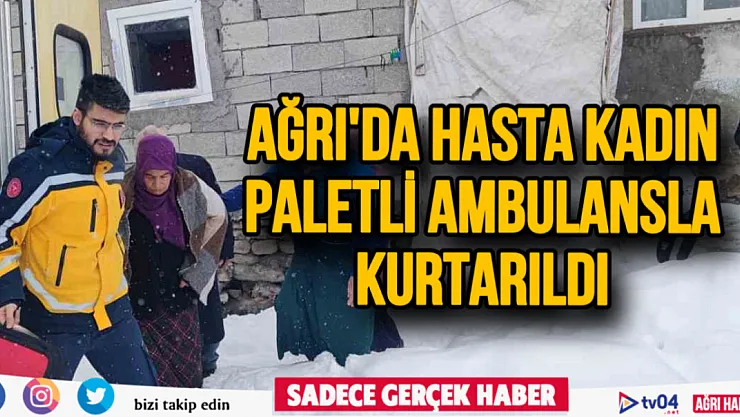 Ağrı'da hamile kadın paletli ambulansla kurtarıldı