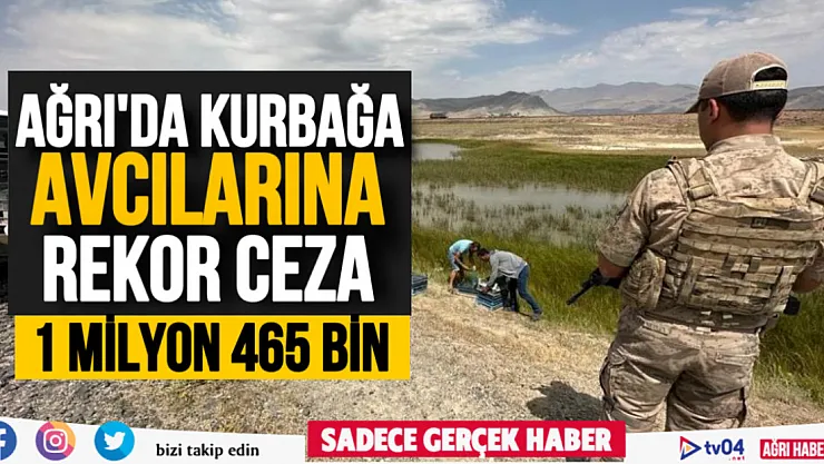 Ağrı'da kurbağa avcılarına rekor ceza