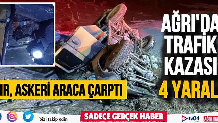 Ağrı'da trafik kazası: 4 yaralı