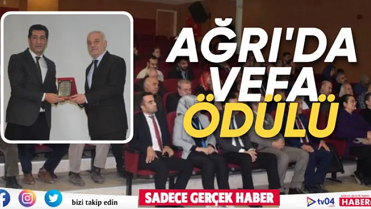 Ağrı'da vefa ödül töreni