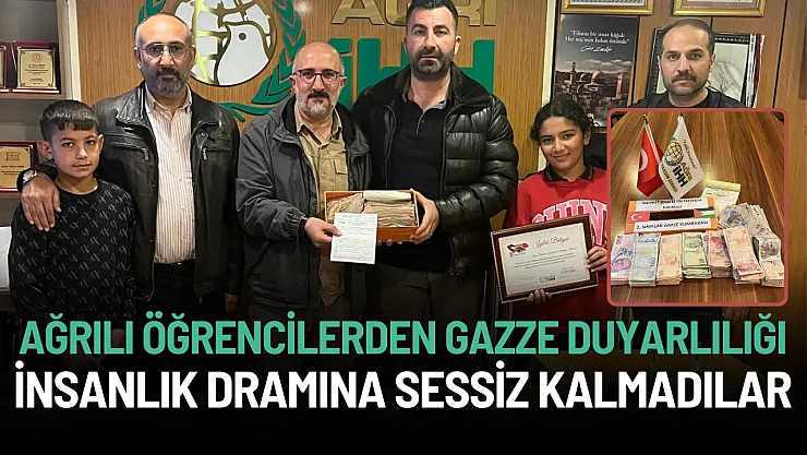 Ağrılı öğrencilerden Gazze duyarlılığı!