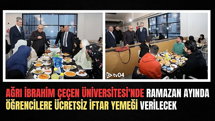 AİÇÜ'de Ramazan Ayında Öğrencilere Ücretsiz İftar Yemeği