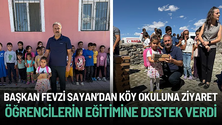 Başkan Fevzi Sayan'dan Dönertaş Köyü İlkokulu'na Ziyaret