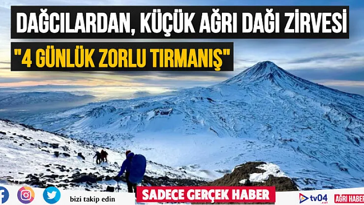 Dağcılar Küçük Ağrı Dağı'nın zirvesine ulaştı