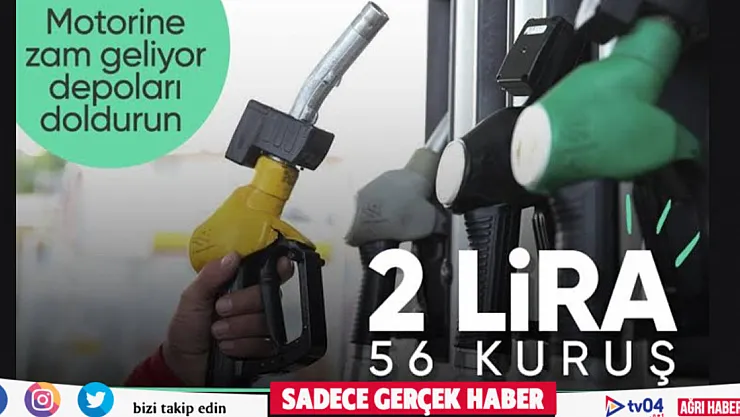 Motorine 2 lira 56 kuruş zam geliyor: Litresi 45 lirayı geçecek