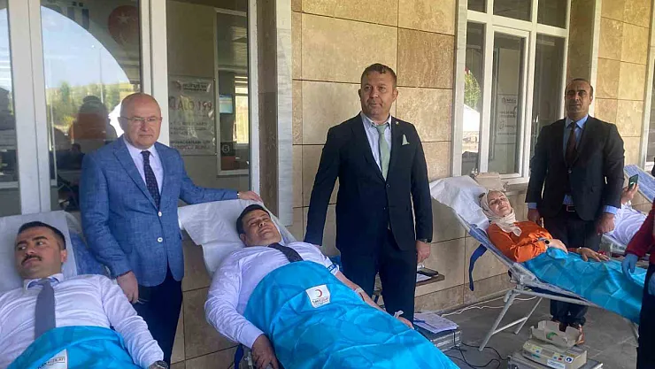 Patnos'ta vatandaşlardan kan bağışına destek