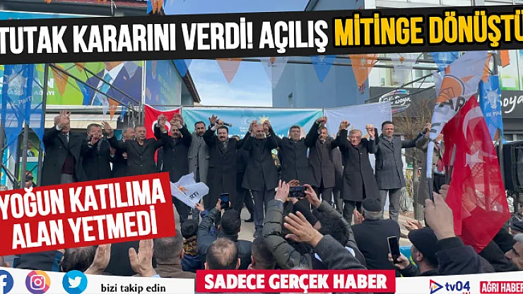 Tutak tercihini yaptı! AK Parti Tutak SKM açılışı mitinge dönüştü..