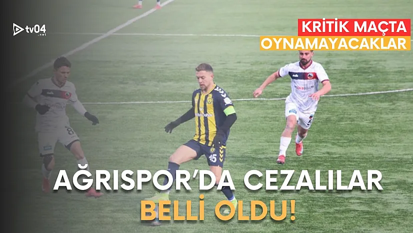 Ağrı 1970 Spor'da Kritik Maç Öncesinde Cezalılar Belli Oldu!