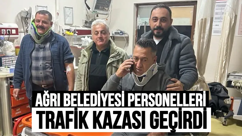 Ağrı Belediyesi Personeli, Trafik Kazasını Yara Almadan Atlattı