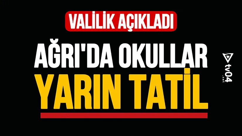 Ağrı'da 31 Aralık'ta Okullara Kar Tatili: Eğitime 1 Gün Ara Verildi