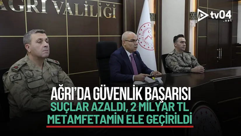 Ağrı'da Güvenlik Başarısı: Suçlar Azaldı, 2 Milyar TL Metamfetamin Ele Geçirildi
