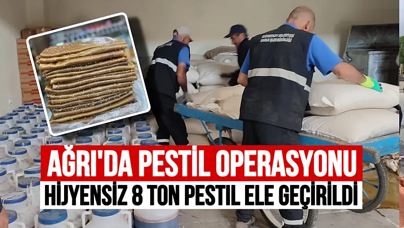 Ağrı'da Kaçak Pestil Üretimine Darbe: 8 Ton 365 Kilo Ürün Ele Geçirildi
