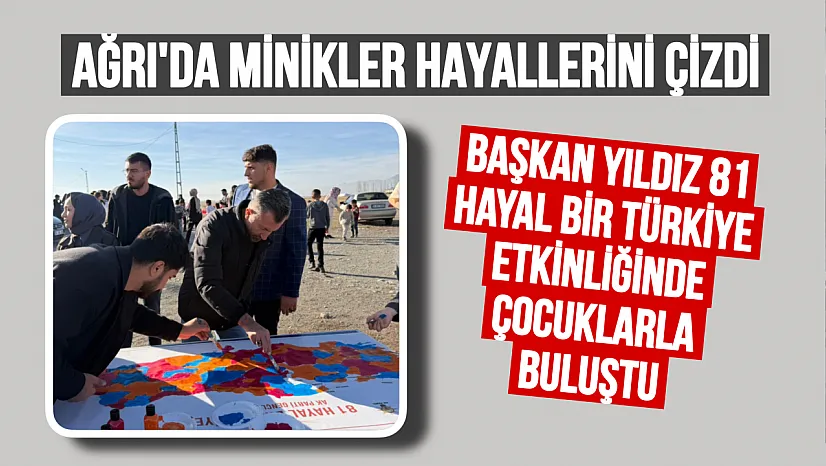 Ağrı'da Minikler Hayallerini Çizdi: '81 Hayal Bir Türkiye' Rüzgarı İkizgeçe'de!