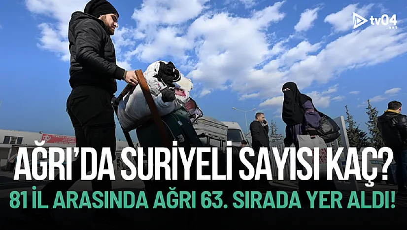 Ağrı'da Suriyeli sayısı kaç?