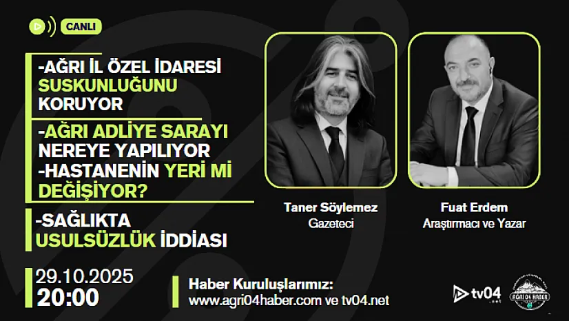 Ağrı Gündemi: Rüşvet, Hastane ve Adliye Tartışmaları Canlı Yayında!