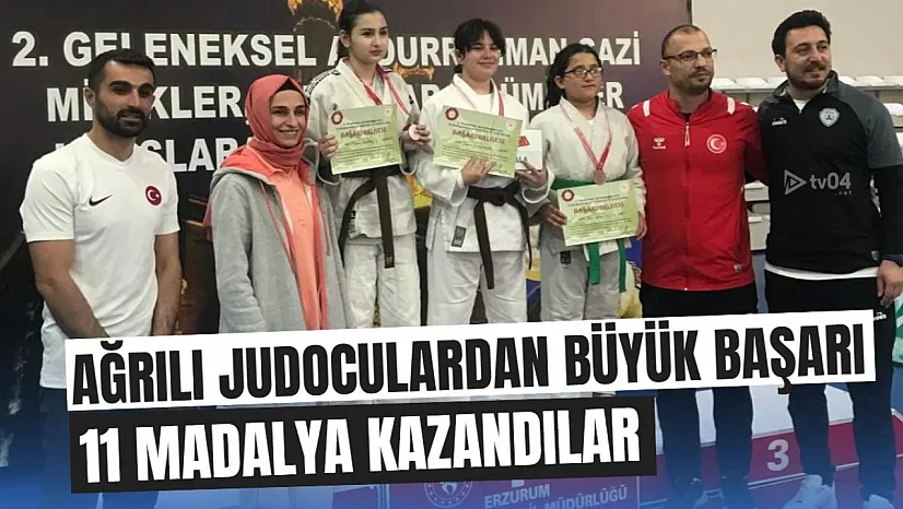 Ağrılı Judocular Erzurum'da Uluslararası Başarıya İmza Attı