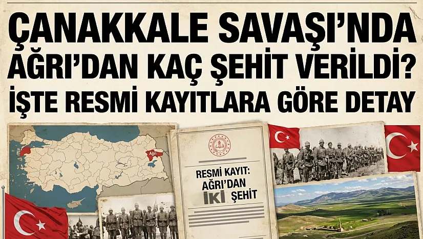 Çanakkale Savaşı'nda Ağrı'dan Kaç Şehit Verildi?