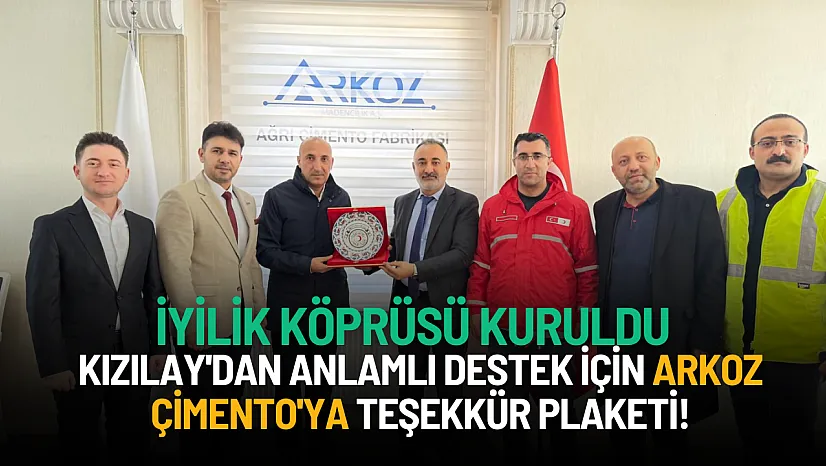 İyilik Köprüsü Kuruldu: Kızılay'dan Anlamlı Destek İçin Arkoz Çimento'ya Teşekkür Plaketi!