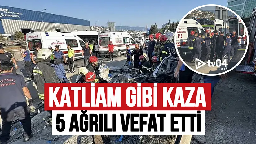 Kocaeli Dilovası'nda Feci Kaza: Ağrılı 5 Kişi Hayatını Kaybetti