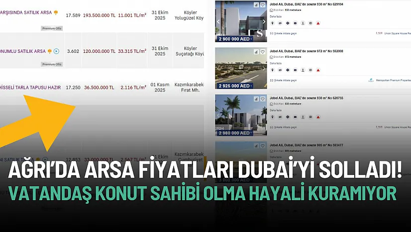 Şok Edici Gerçek: Ağrı'da Arsa Fiyatları Dubai'yi Solladı!