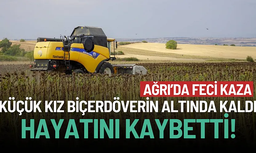Ağrı'da Biçerdöver Faciası: Ayçiçeği Toplayan 14 Yaşındaki N.S. Can Verdi