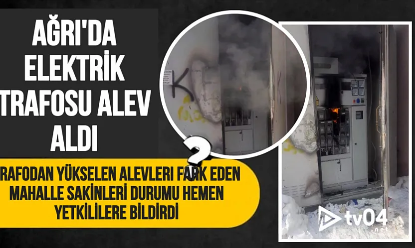 Ağrı'da elektrik trafosu alev aldı: Mahallede korku dolu anlar