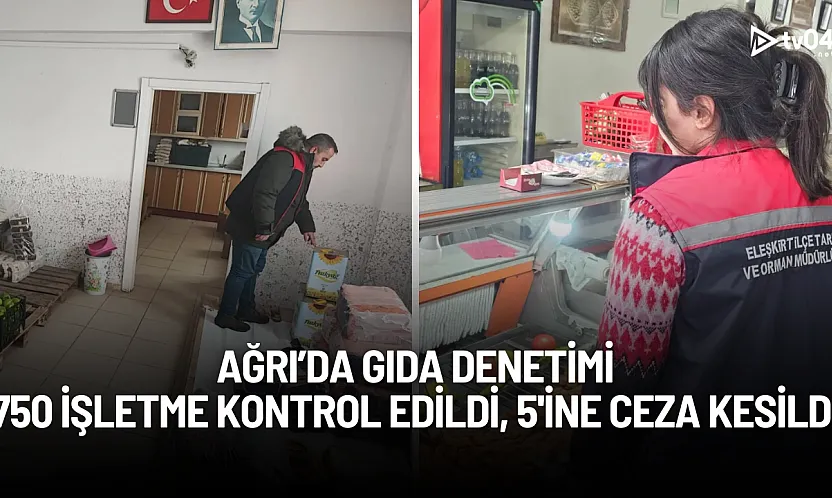 Ağrı'da Gıda Denetimi: 750 İşletme Kontrol Edildi, 5'ine Ceza Kesildi