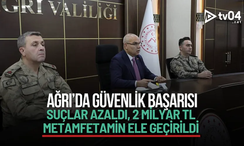Ağrı'da Güvenlik Başarısı: Suçlar Azaldı, 2 Milyar TL Metamfetamin Ele Geçirildi