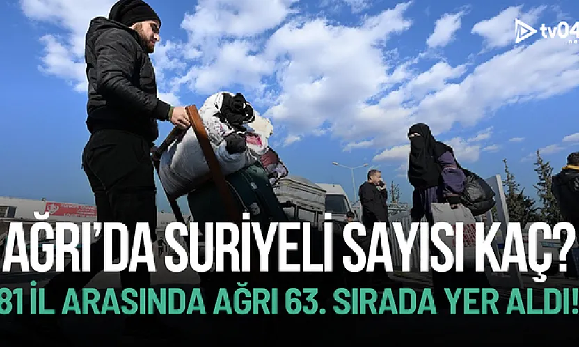 Ağrı'da Suriyeli sayısı kaç?