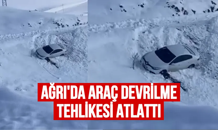 Ağrı Hamur Demirkapı Köyü Yolunda Otomobil Buzda Kontrolden Çıktı