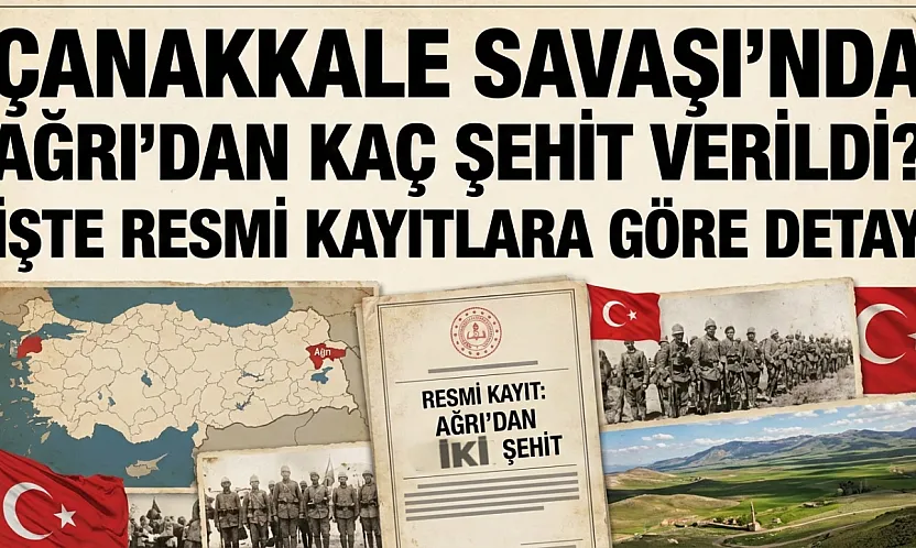Çanakkale Savaşı'nda Ağrı'dan Kaç Şehit Verildi?