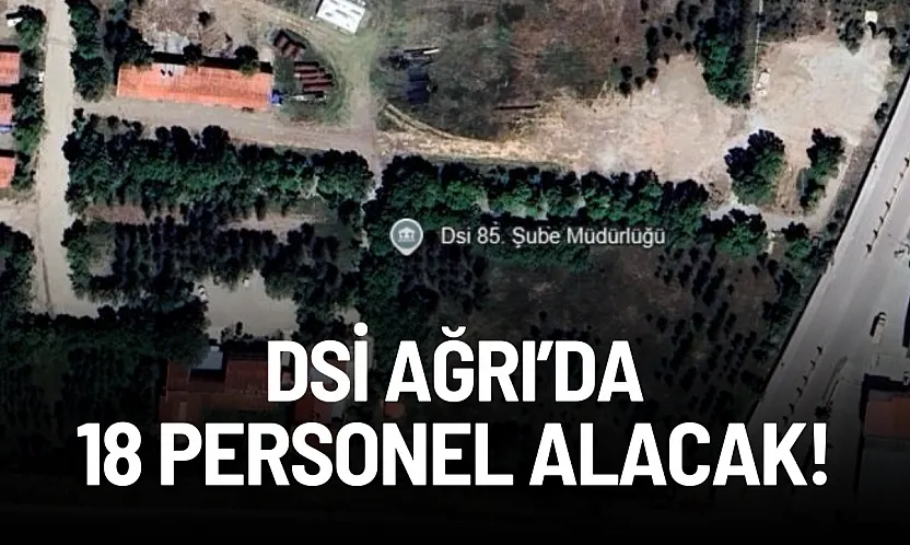 DSİ Ağrı'da 18 personel alacak!