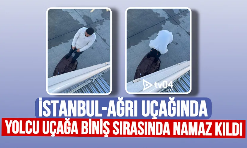 Sabiha Gökçen Havalimanı'nda Dikkat Çeken Anlar: Yolcu Uçağa Biniş Sırasında Namaz Kıldı